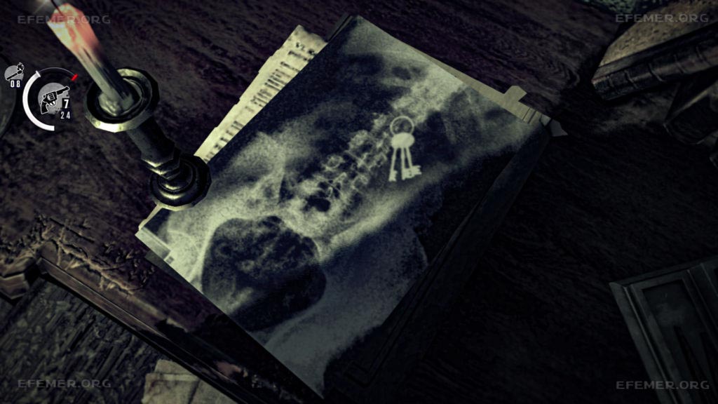 Связка ключей на рентегеновском снимке, The Evil Within 1