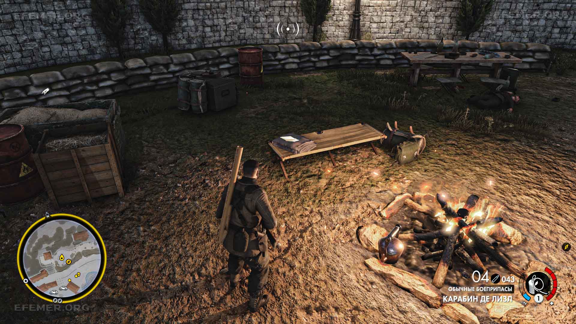 Письмо “TS”, лежащее на скамье, Sniper Elite 4