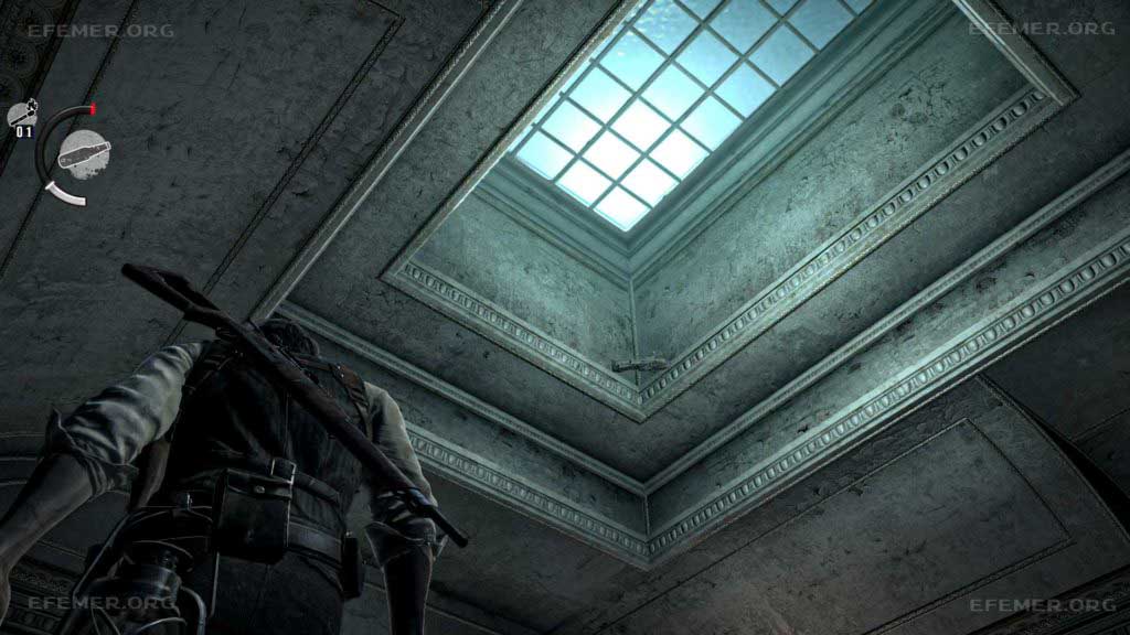 Фигурка с ключом, спрятанная под потолком, The Evil Within 1