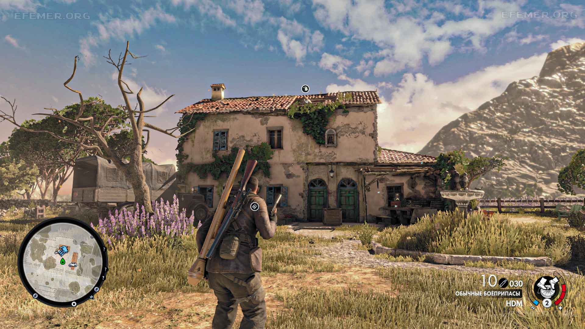 Каменный орёл, стоящий на крыше, Sniper Elite 4