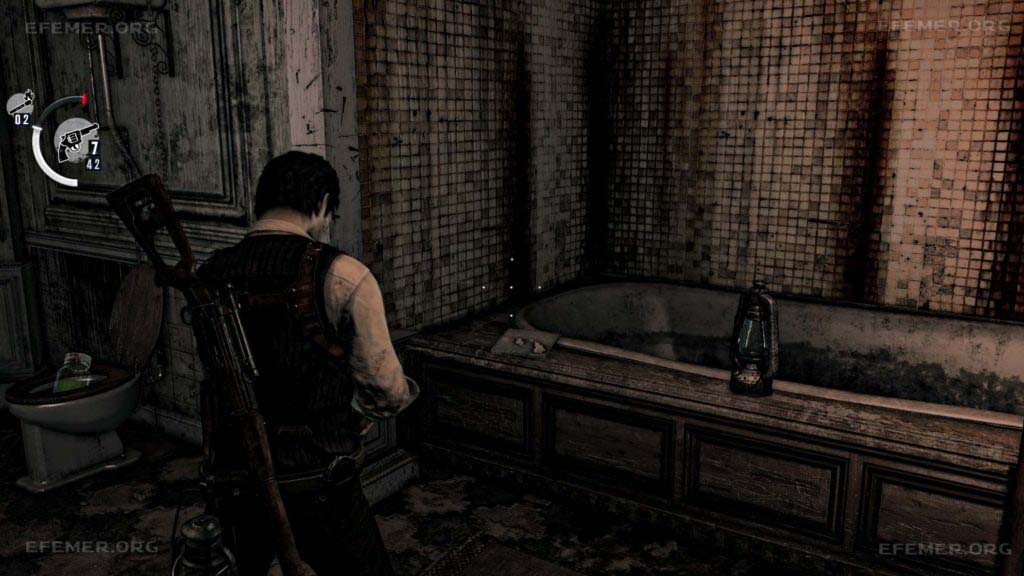 Фрагмент карты №16, лежащий на ванне, The Evil Within 1