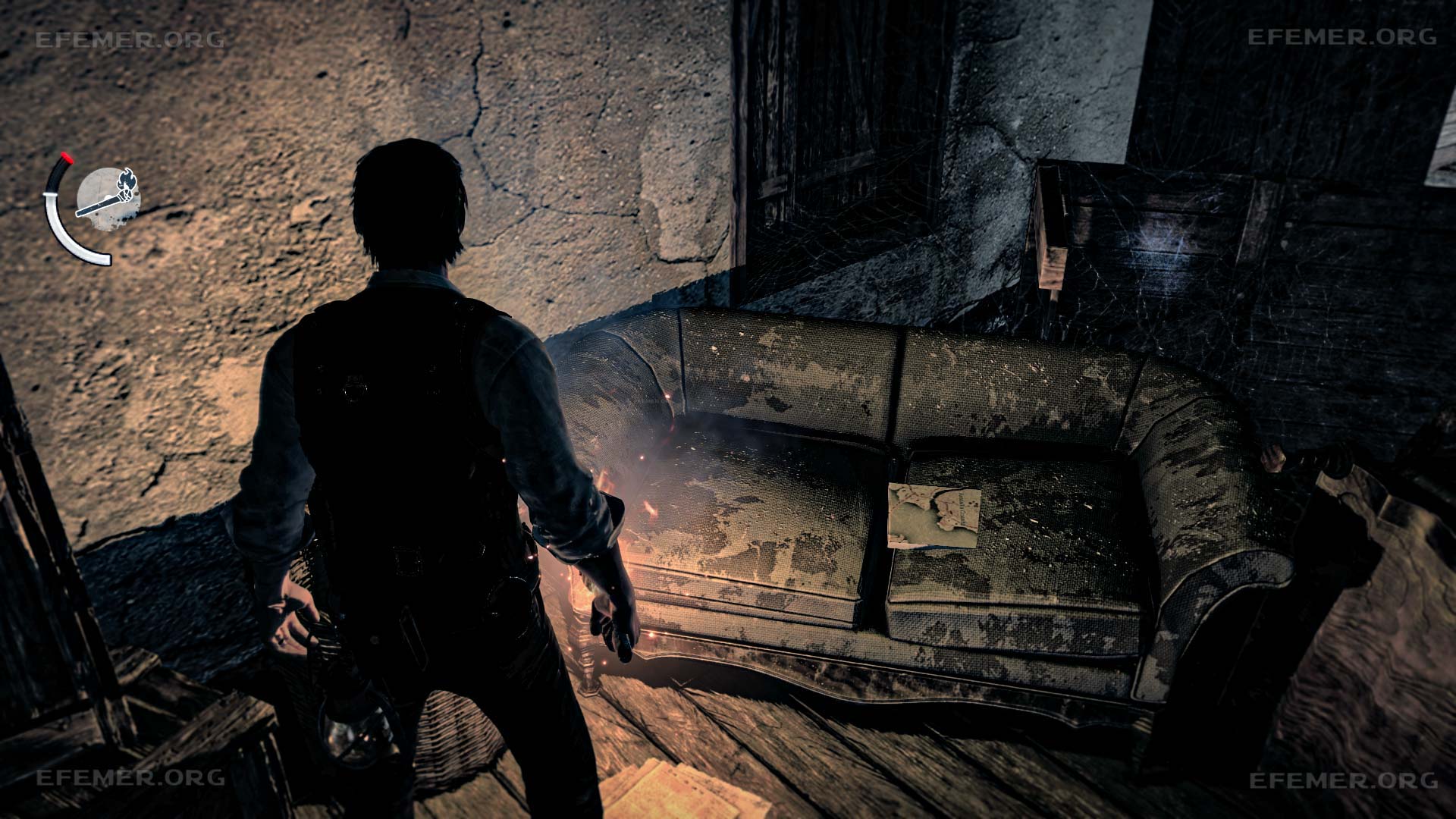 Фрагмент карты №2, лежащий на диване, The Evil Within 1
