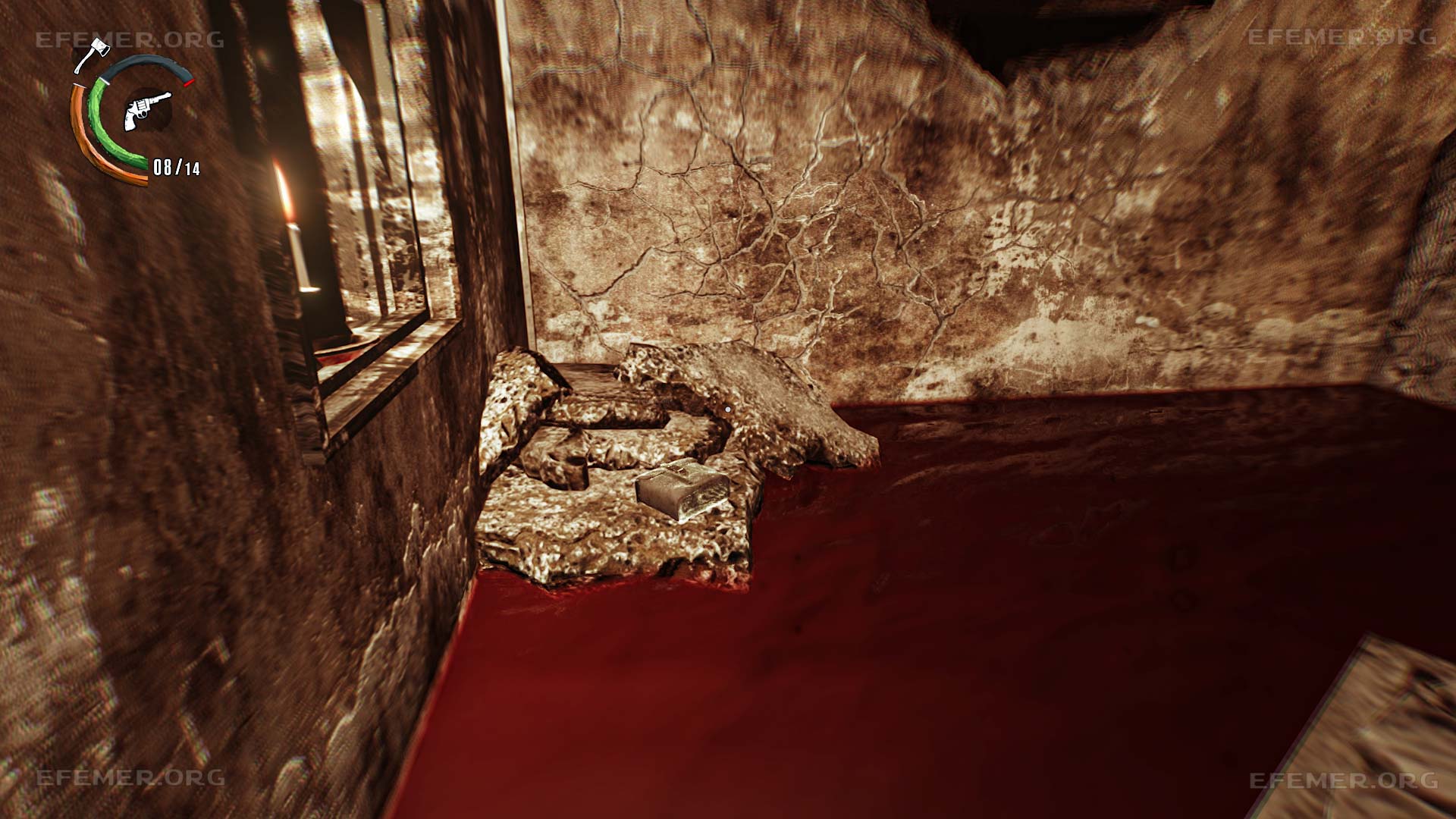 Подсумок для арбалета «Страж», лежащий в углу, The Evil Within 2