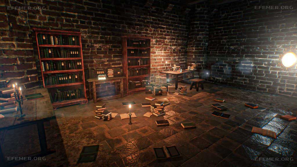 Подсумок штурмовой винтовки, лежащий около книг, The Evil Within 2