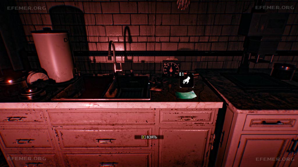 Фотография Уильяма Бейкера, лежащая возле таймера, The Evil Within 2