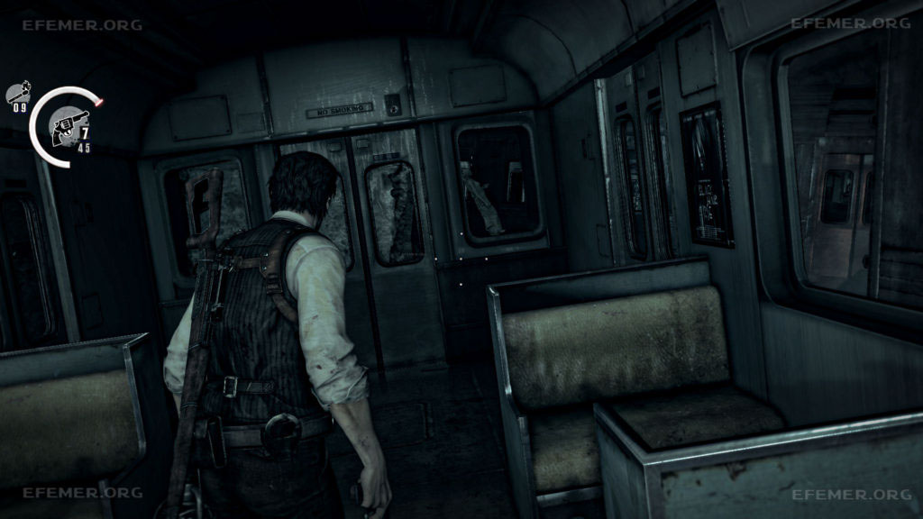 Статуэтка с ключом, стоящая в окне вагона, The Evil Within 1