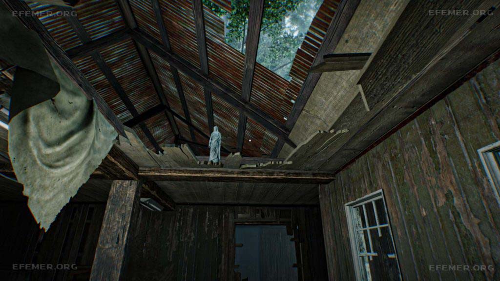Фигурка с ключом, стоящая на крыше, The Evil Within 2