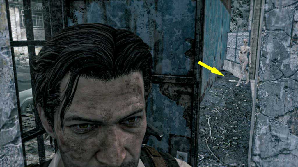 Фрагмент карты №23, валяющаяся в проходе, The Evil Within 1