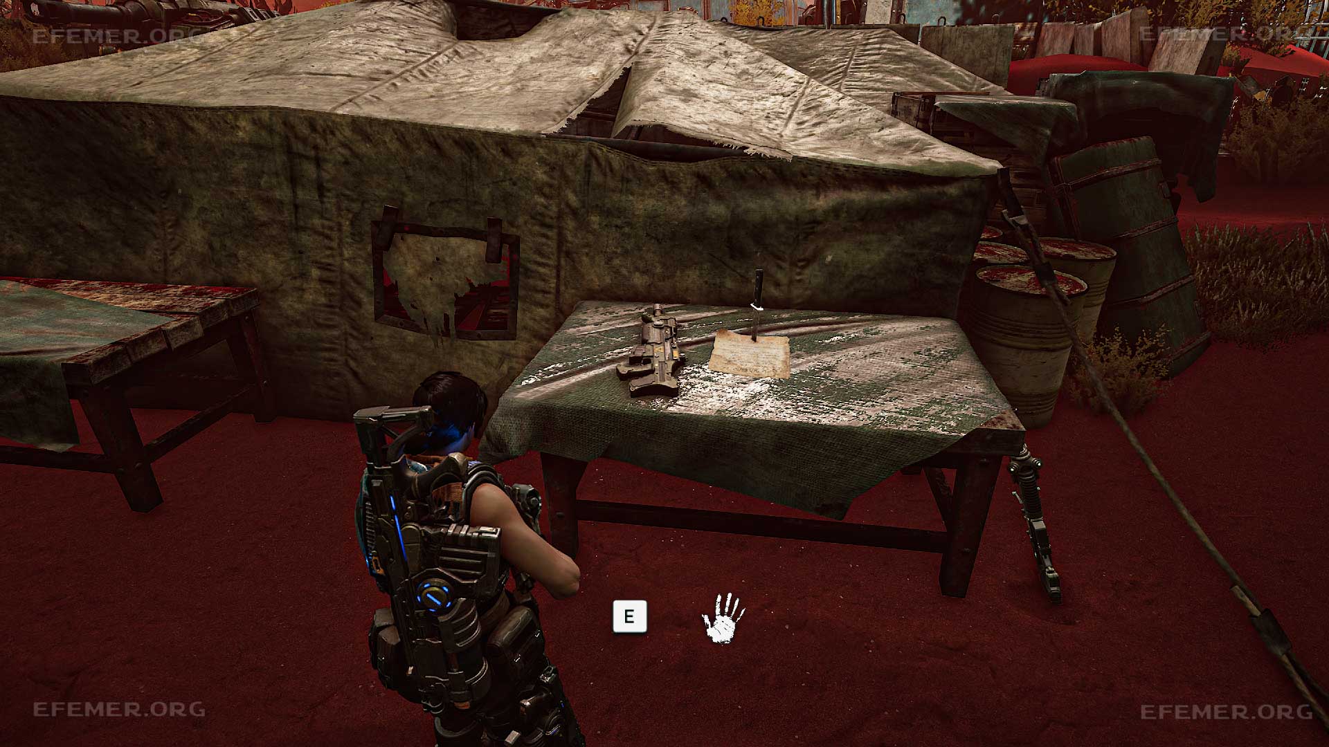 Заповеди кочевника, лежащие на столе, Gears 5