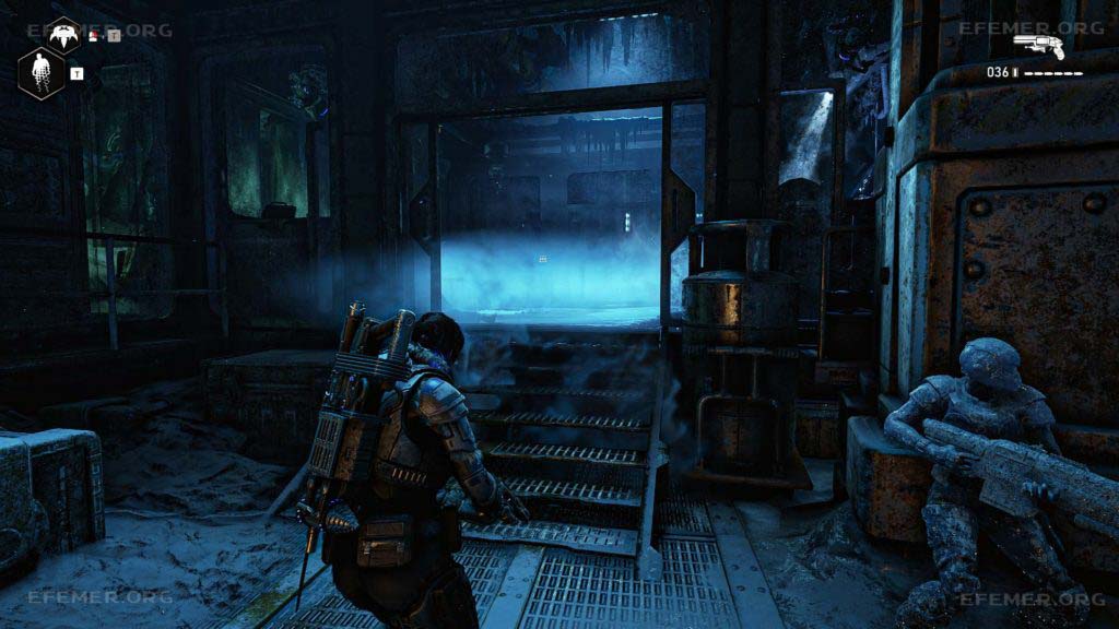 Детали, скрытые в синем тумане Детали, скрытые в синем тумане, Gears 5
