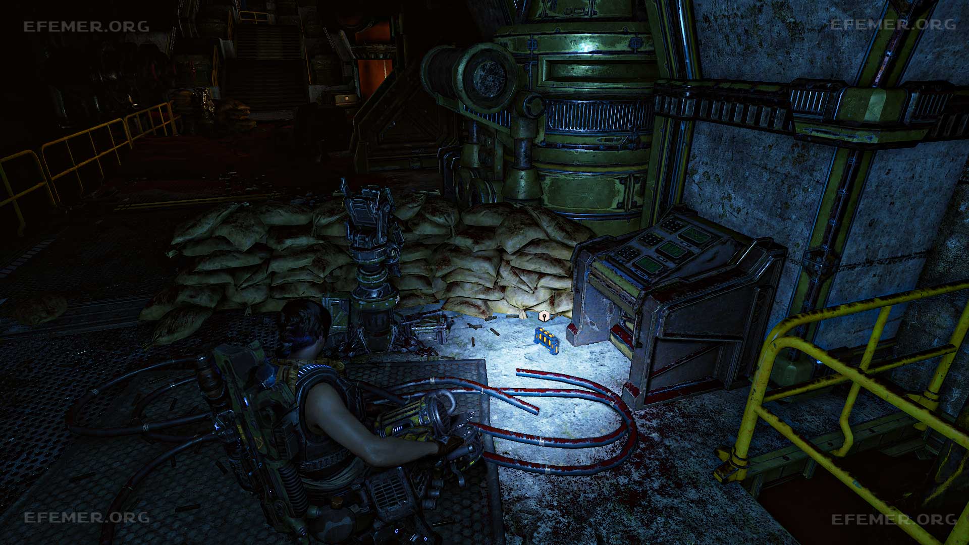 Детали, разбросанные на полу, Gears 5