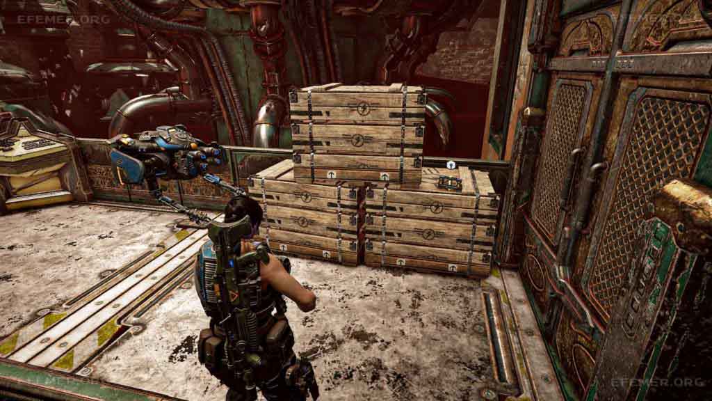 Деталь, лежащая на ящике, Gears 5