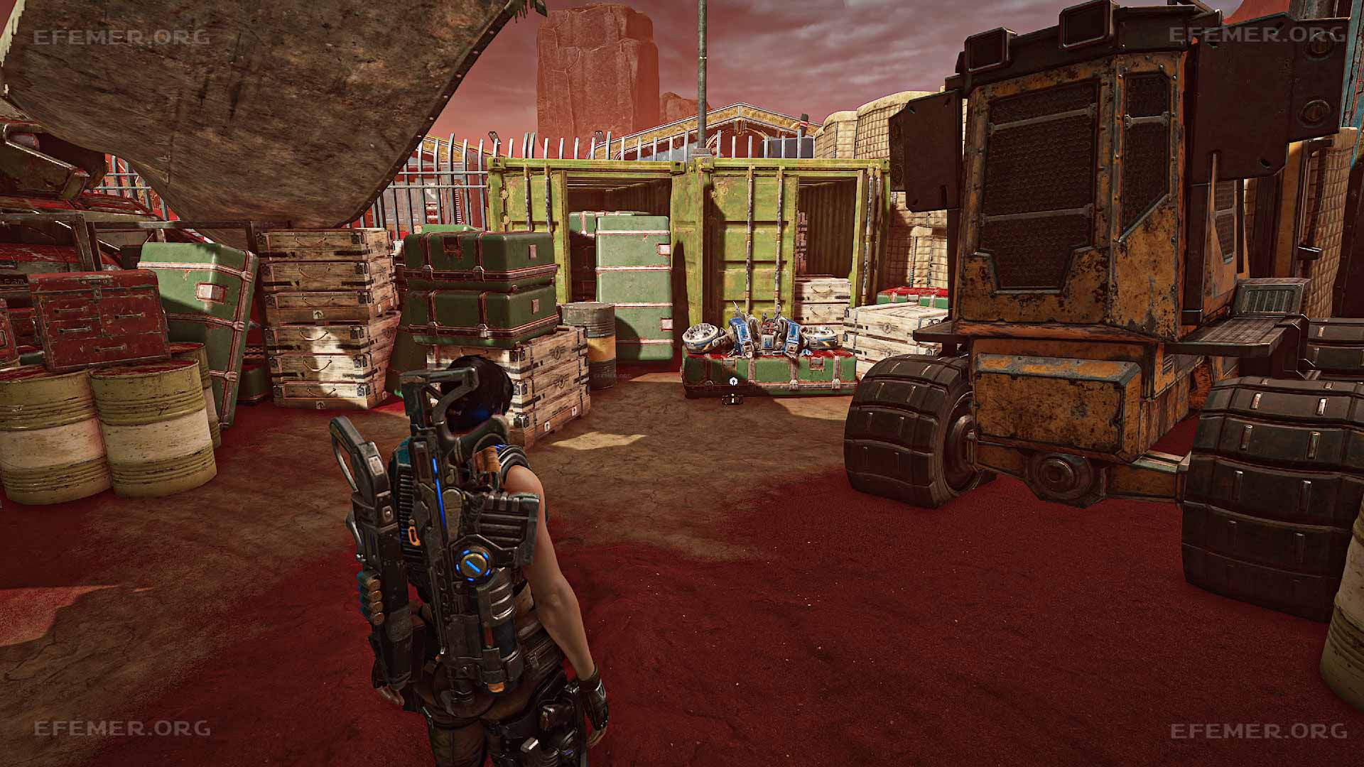 Деталь, валяющаяся около хлама, Gears 5