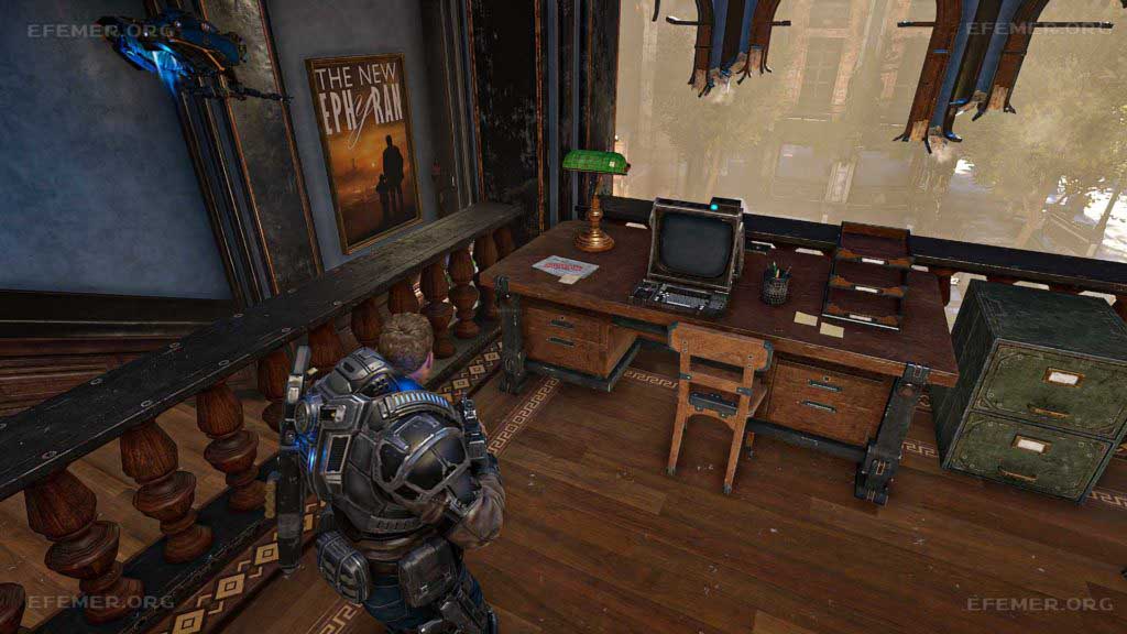 "Бунтарская литература", лежащая на столе, игра Gears 5
