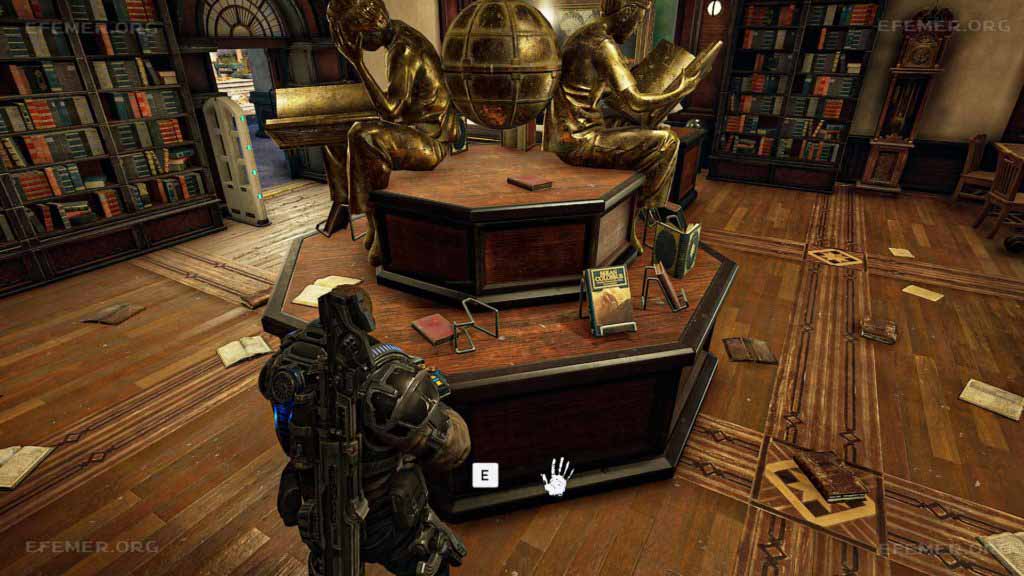 Книга "Колосс веры", стоящая возле скульптуры, игра Gears 5