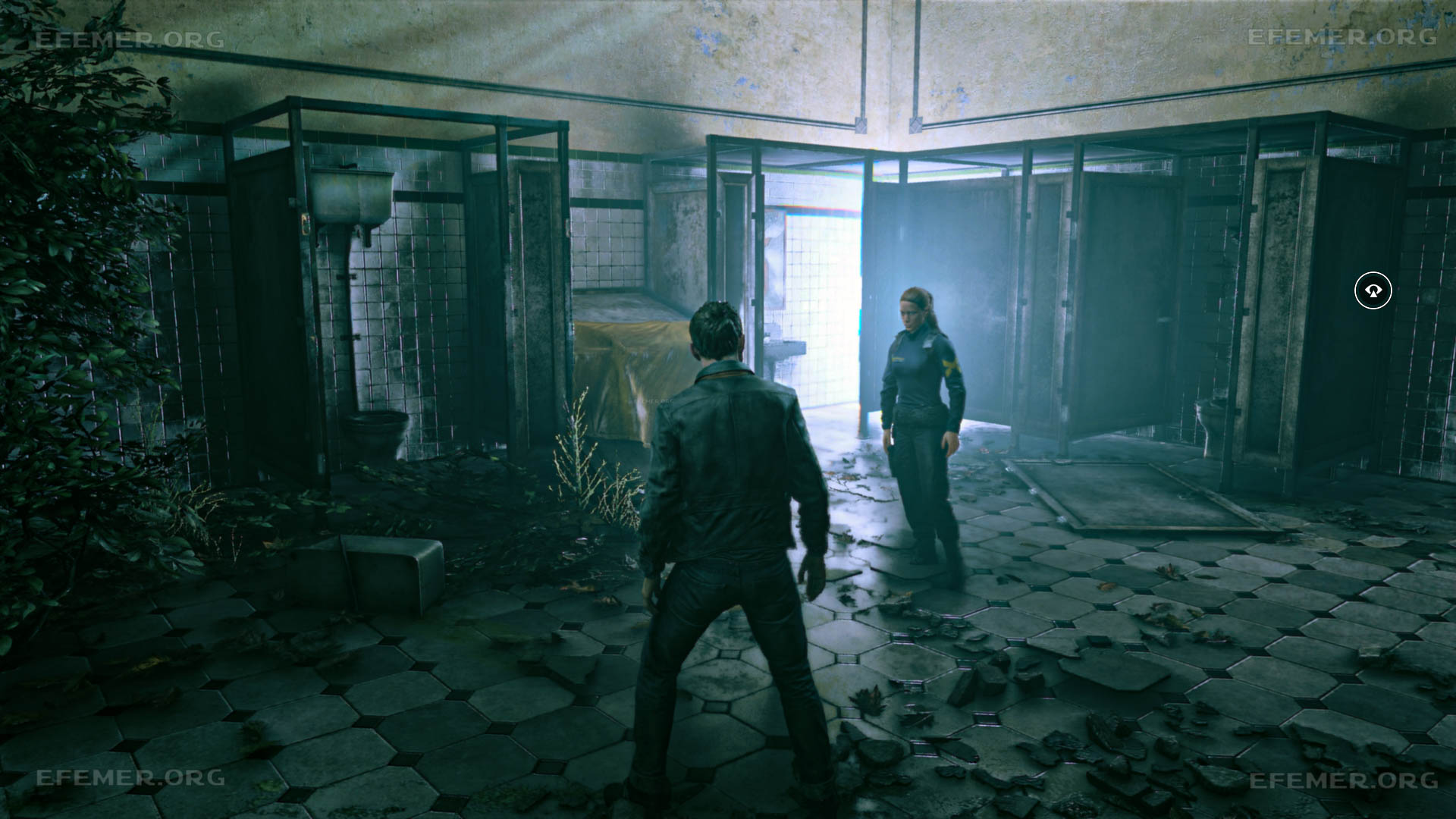 Источник хрононов №2, парящий в угловой кабинке, Quantum Break