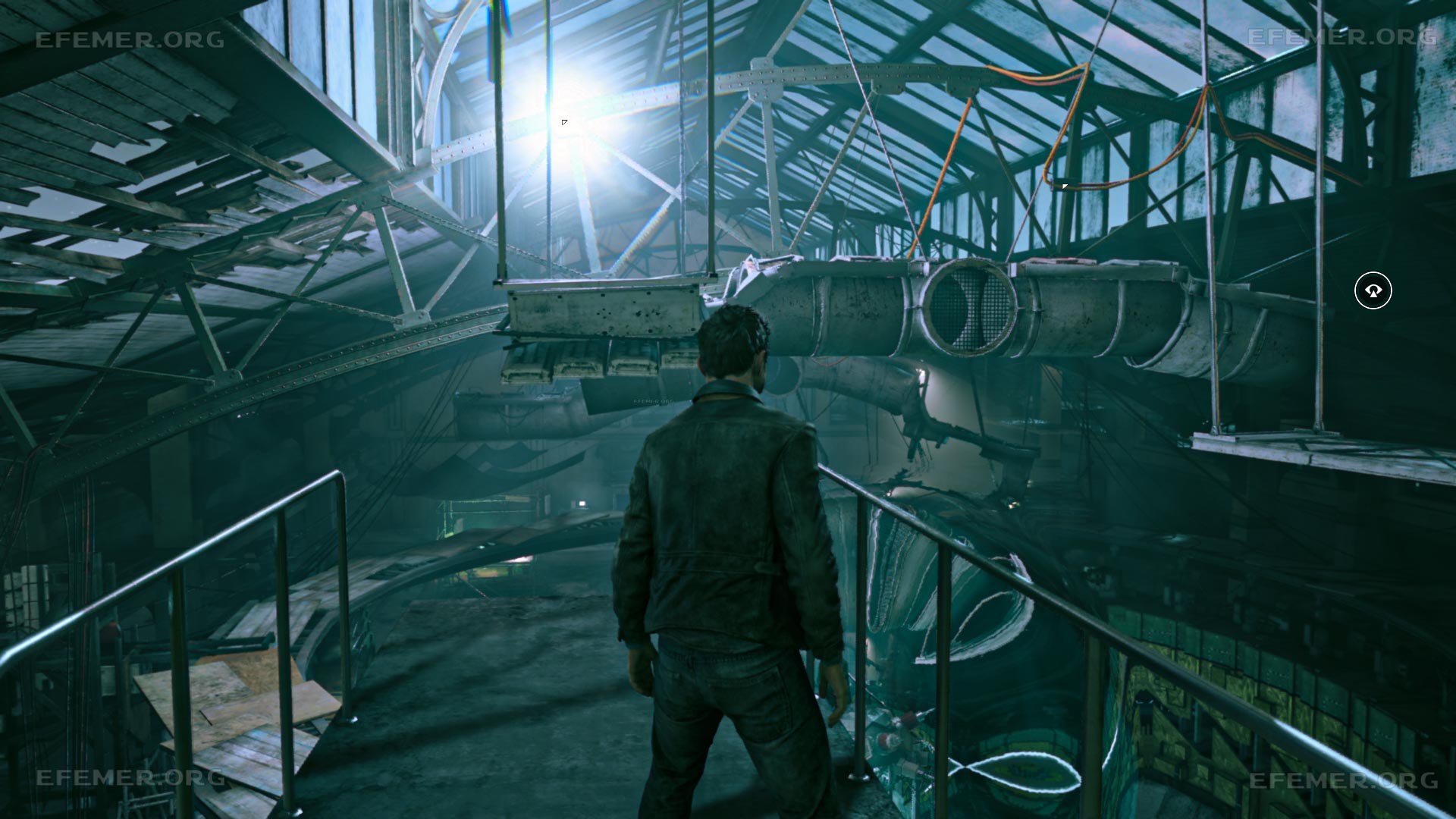 Источник хрононов №3, висящий под потолком, Quantum Break
