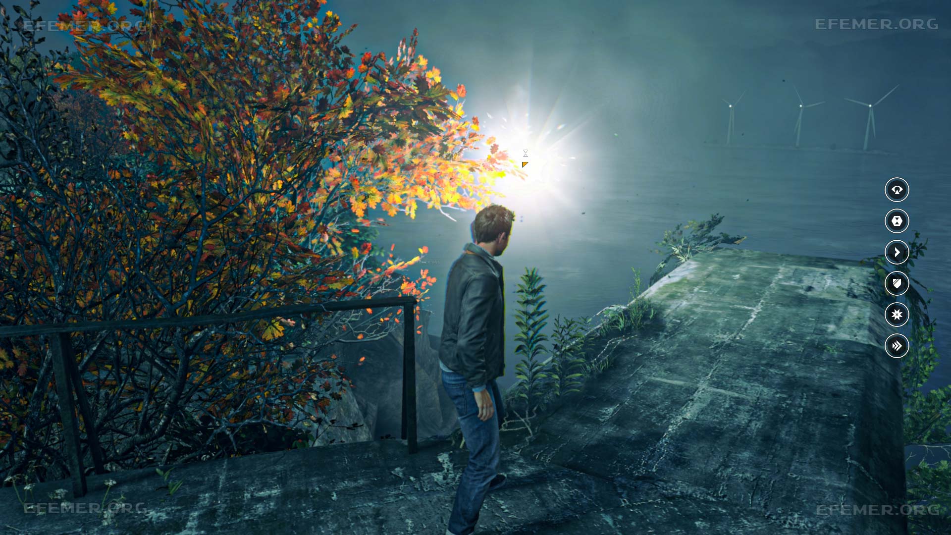 Источник хрононов №2, висящий над фортом, Quantum Break