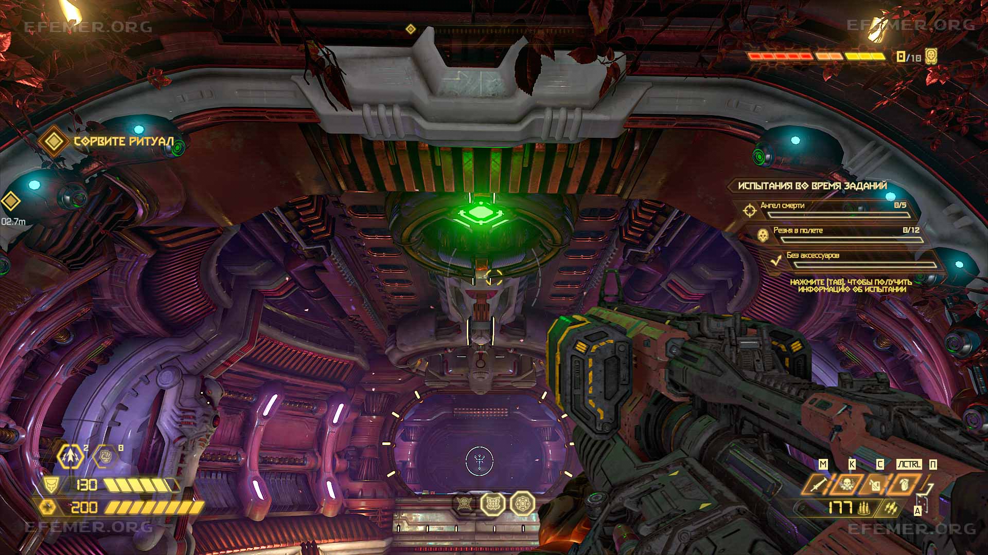 Зелёная кнопка на потолке, Doom Eternal