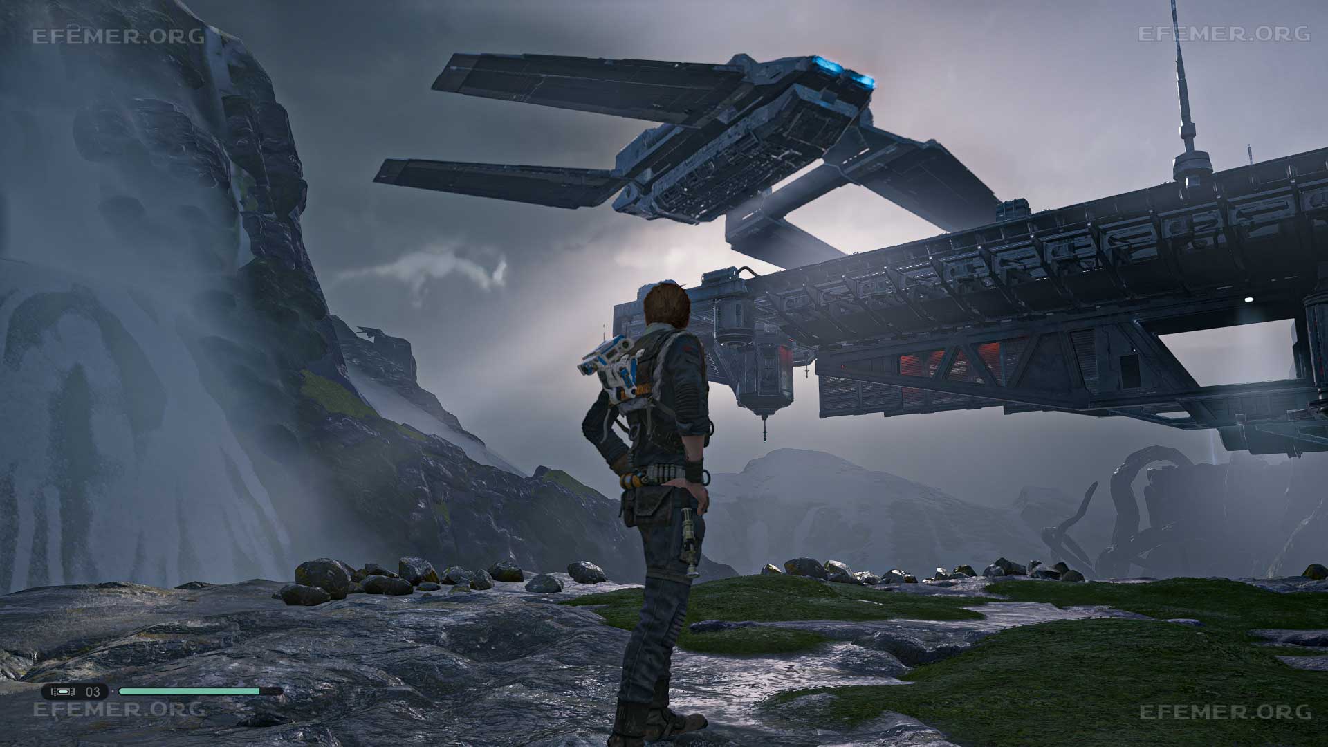 Имперский транспортный корабль прибывает в имперский штаб, Star Wars Jedi: Fallen Order