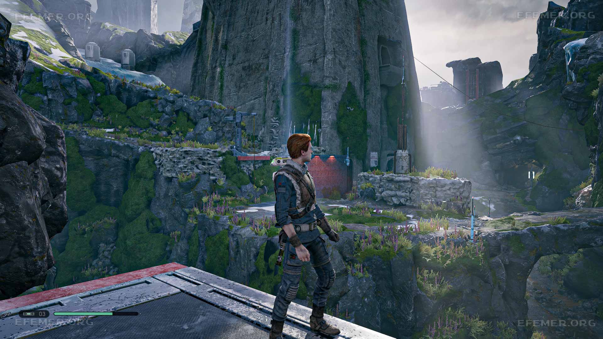 Вид на локацию «Обветренный монумент», Star Wars Jedi: Fallen Order