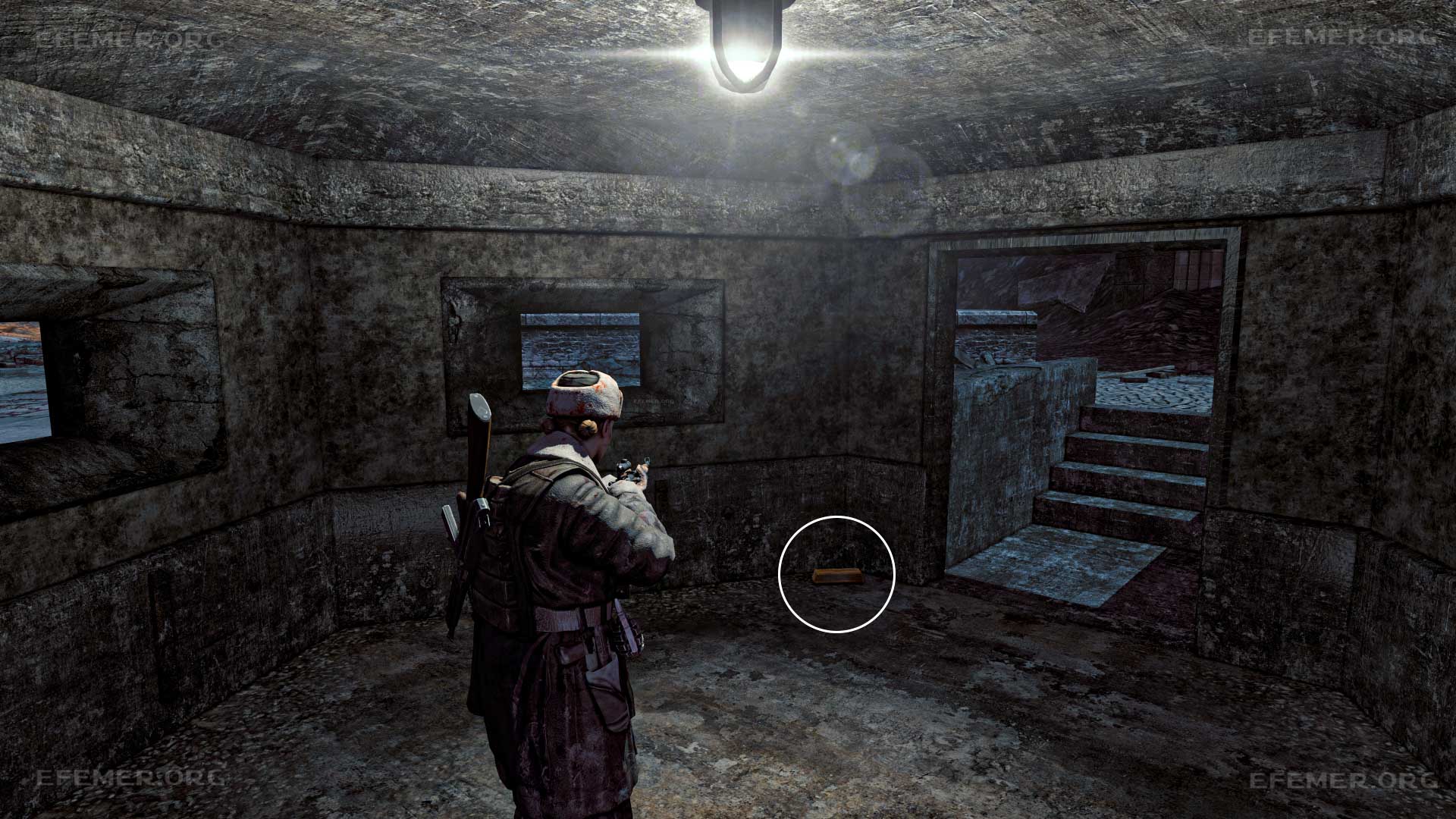 Золотой слиток №4, лежащий в блиндаже, Sniper Elite V2 Remastered