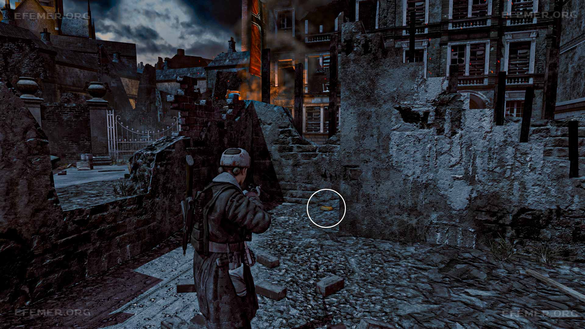 Золотой слиток №5, скрытый в развалинах, Sniper Elite V2 Remastered