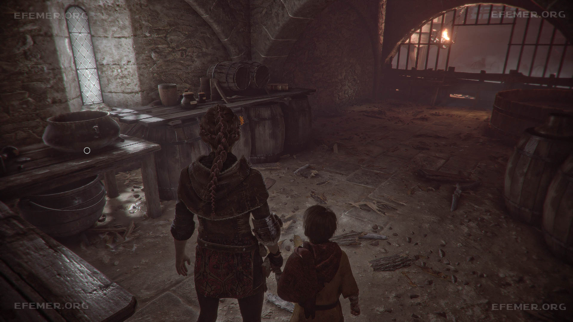 Котёл с суслом, стоящий на столе, игра A Plague Tale Innocence