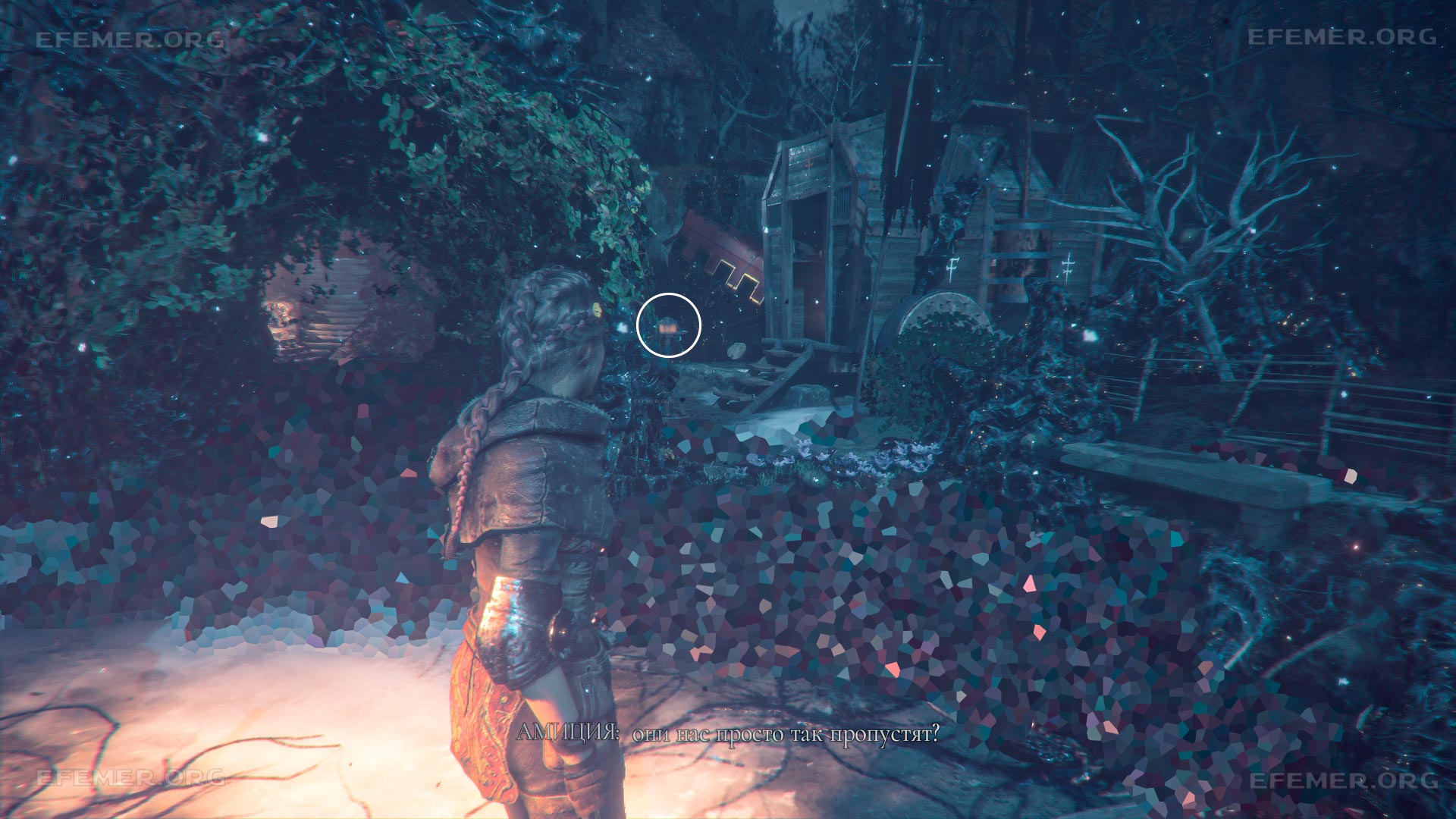 Место, из которого нужно пробиться к подводе алхимика, игра A Plague Tale Innocence