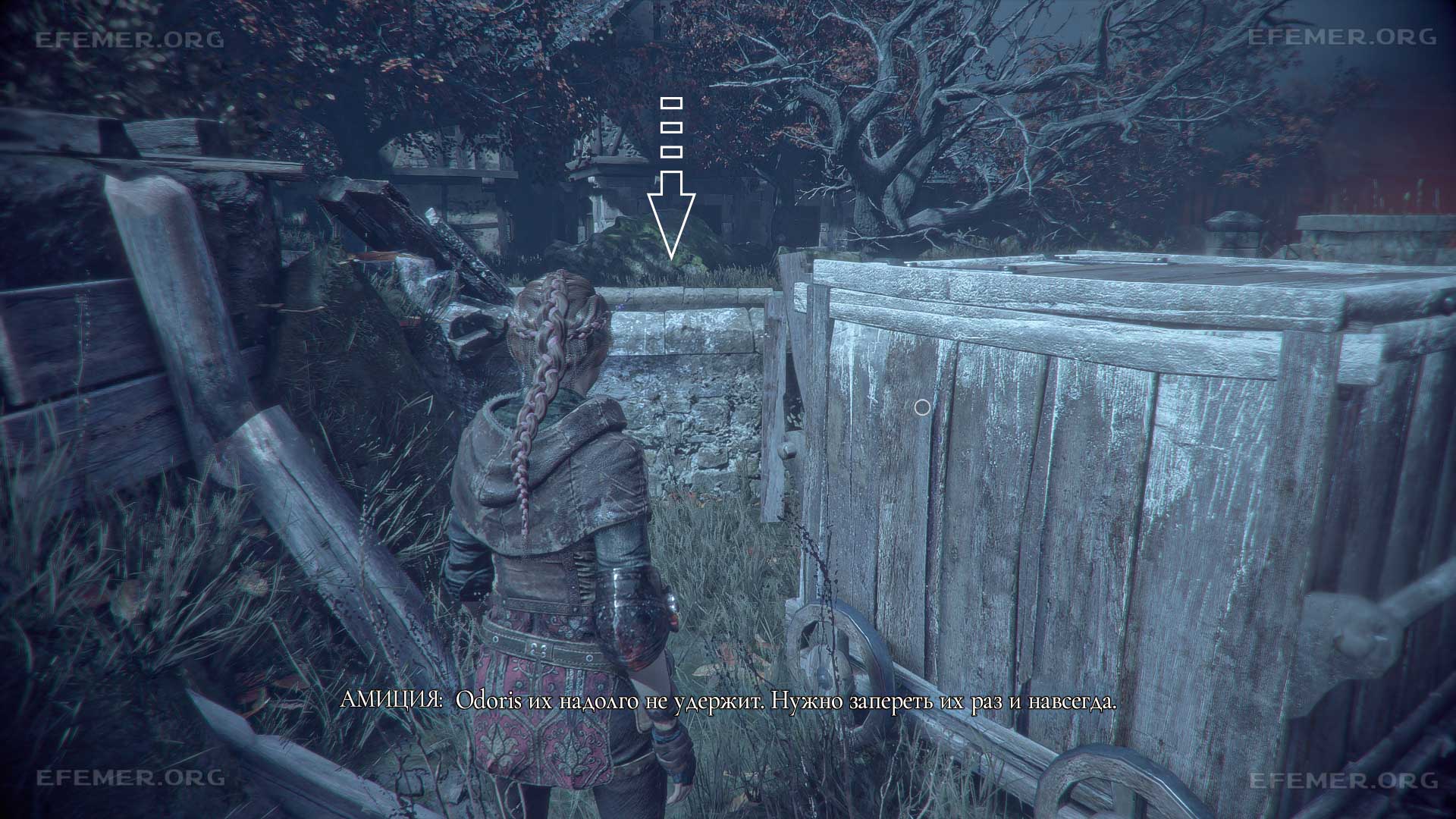 Ограждение около телеги-подставки, игра A Plague Tale Innocence