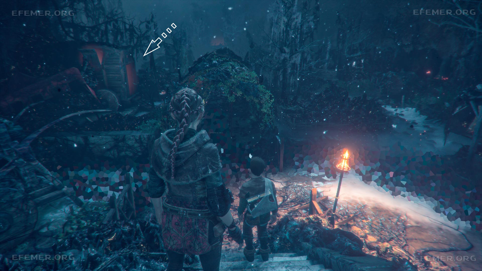 Подвода алхимика №4, стоящая около лестницы, игра A Plague Tale Innocence