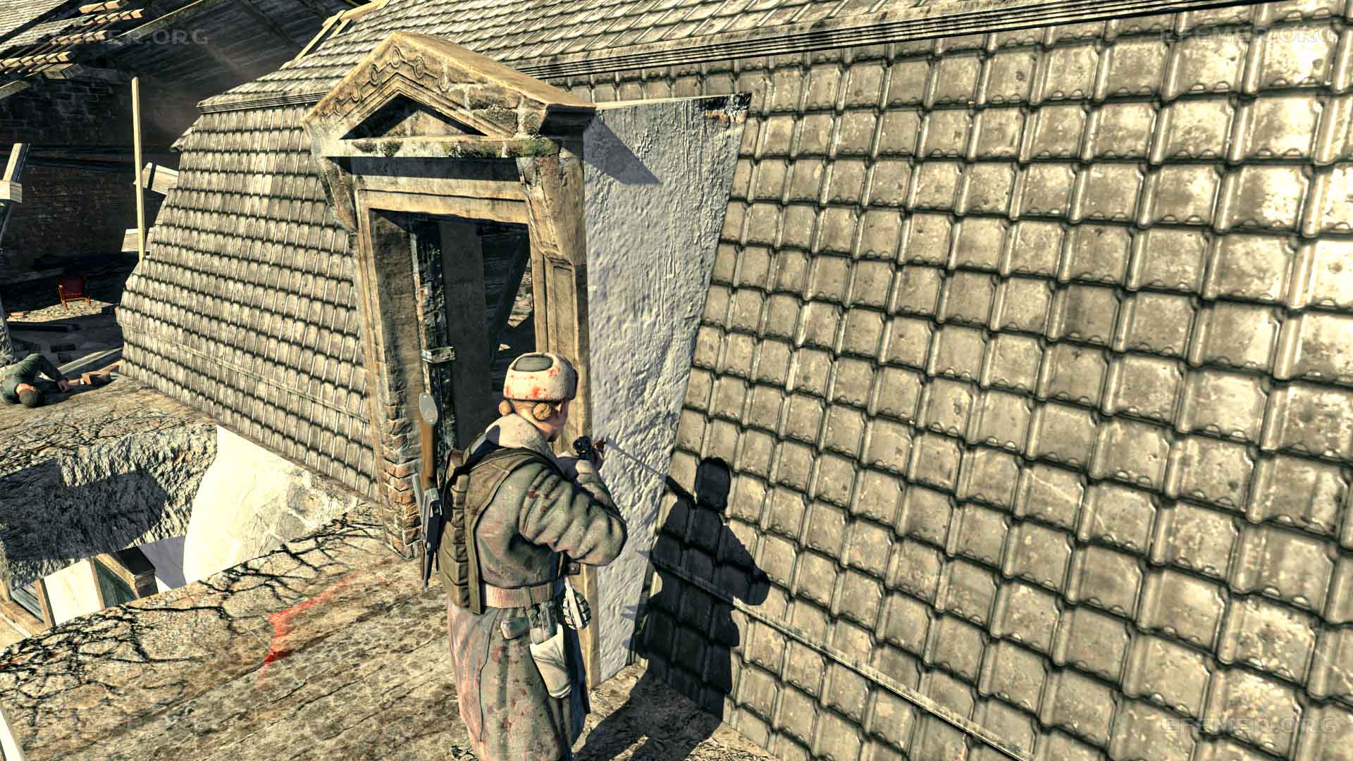 Слуховое окно, ведущее к слитку, Sniper Elite V2 Remastered