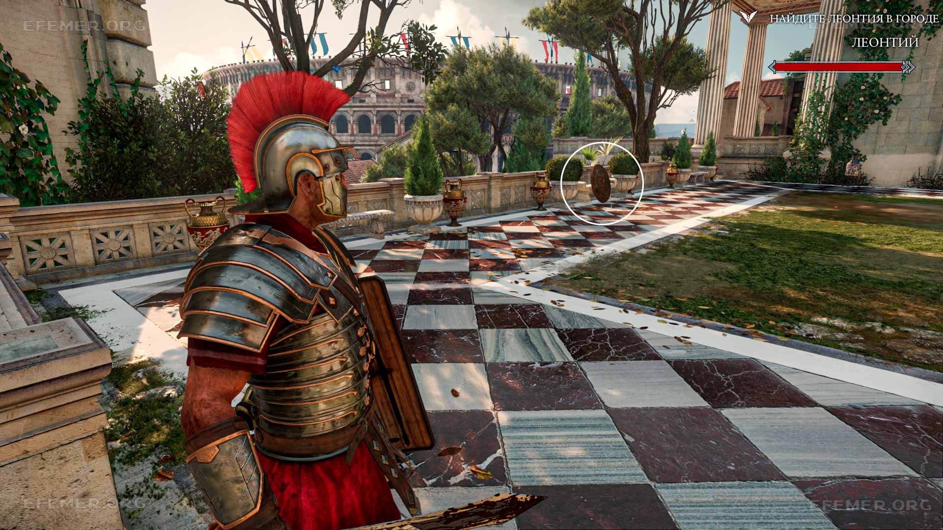 Вид №3 «Рыночная площадь», находящийся около ограждения, Ryse: Son of Rome