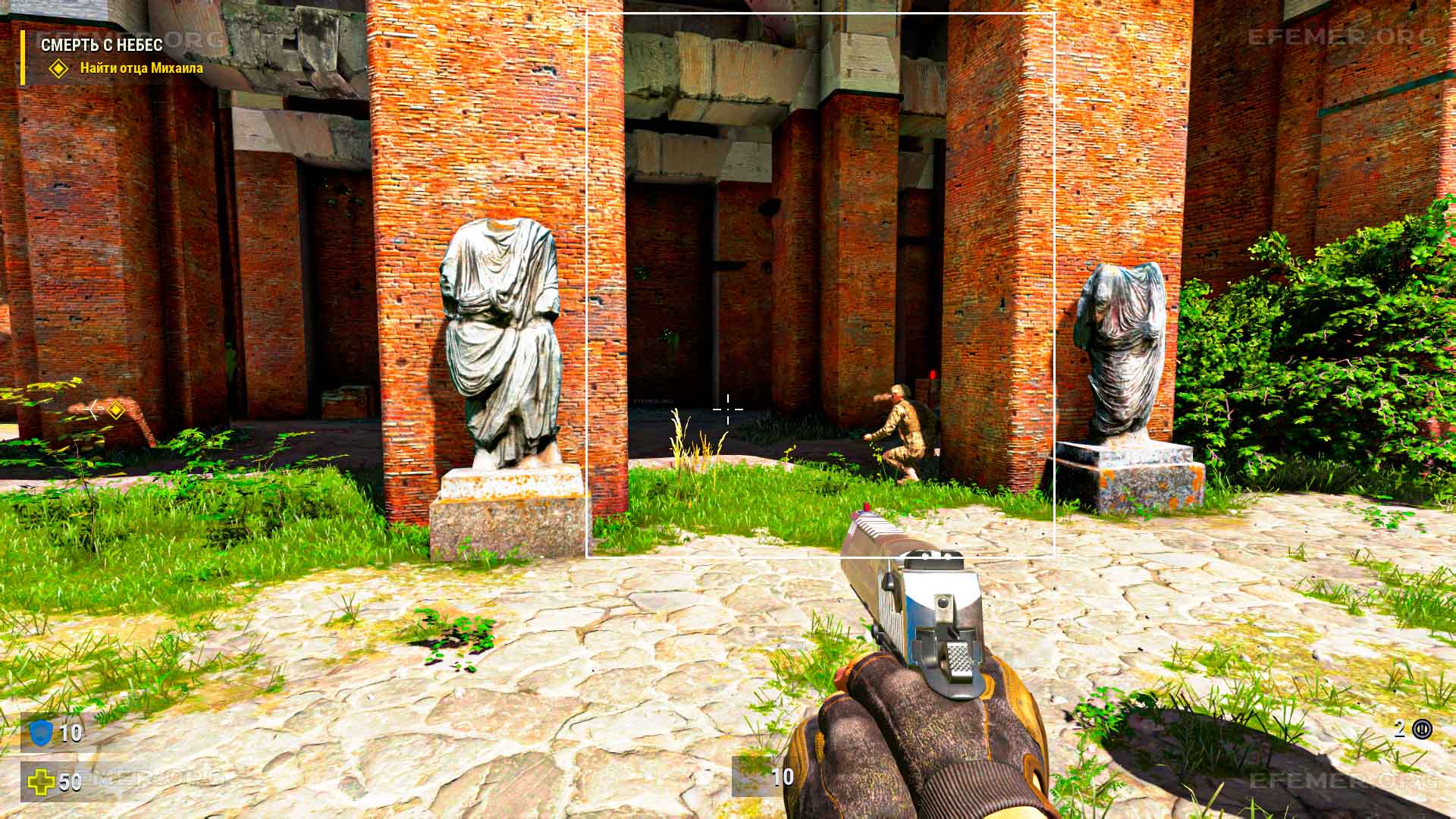 Статуи как ориентир для секрета №2, Serious Sam 4