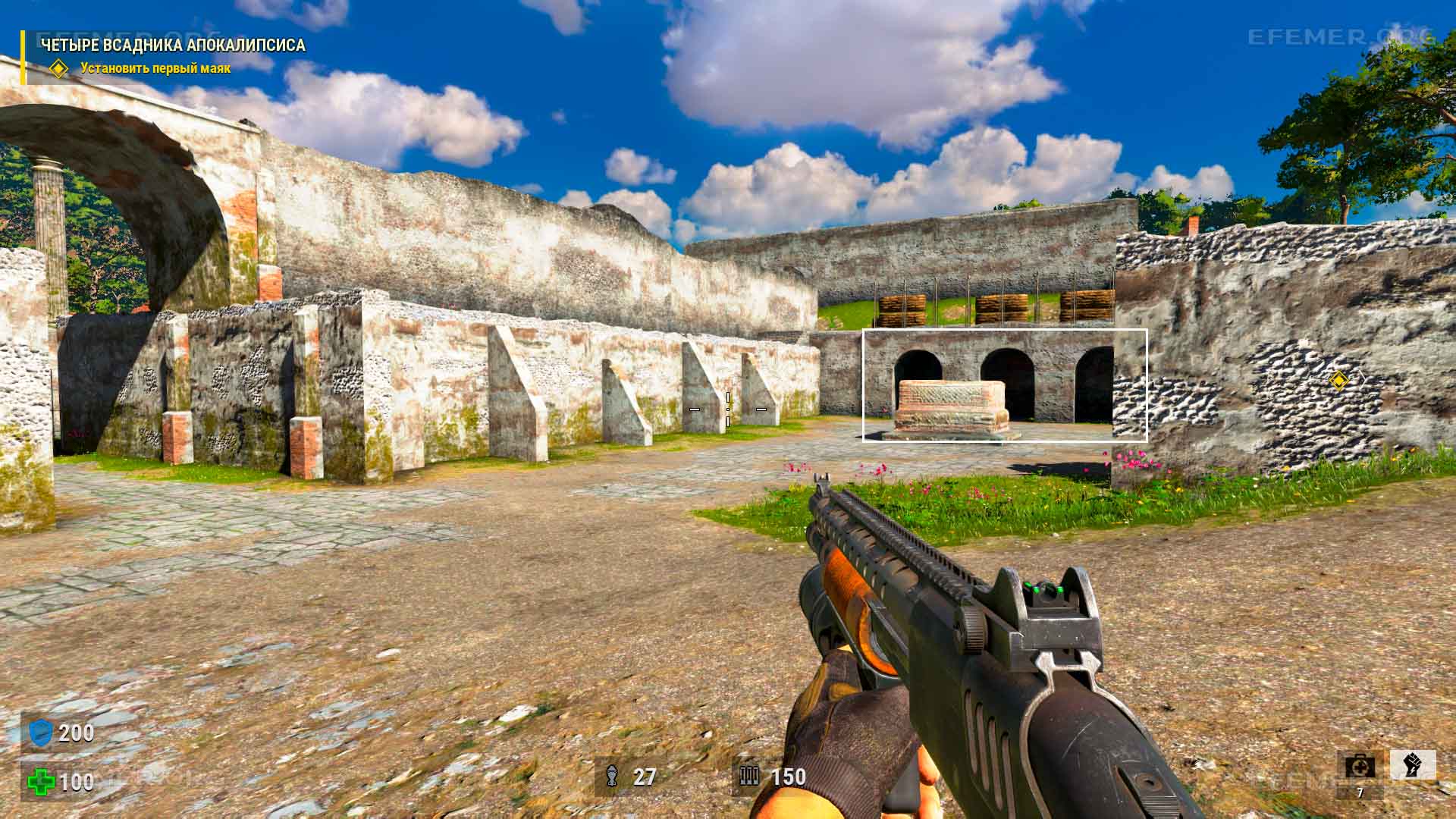 Помещения, в которых начинается секрет «Секретный Здоровяк Пирон», Serious Sam 4