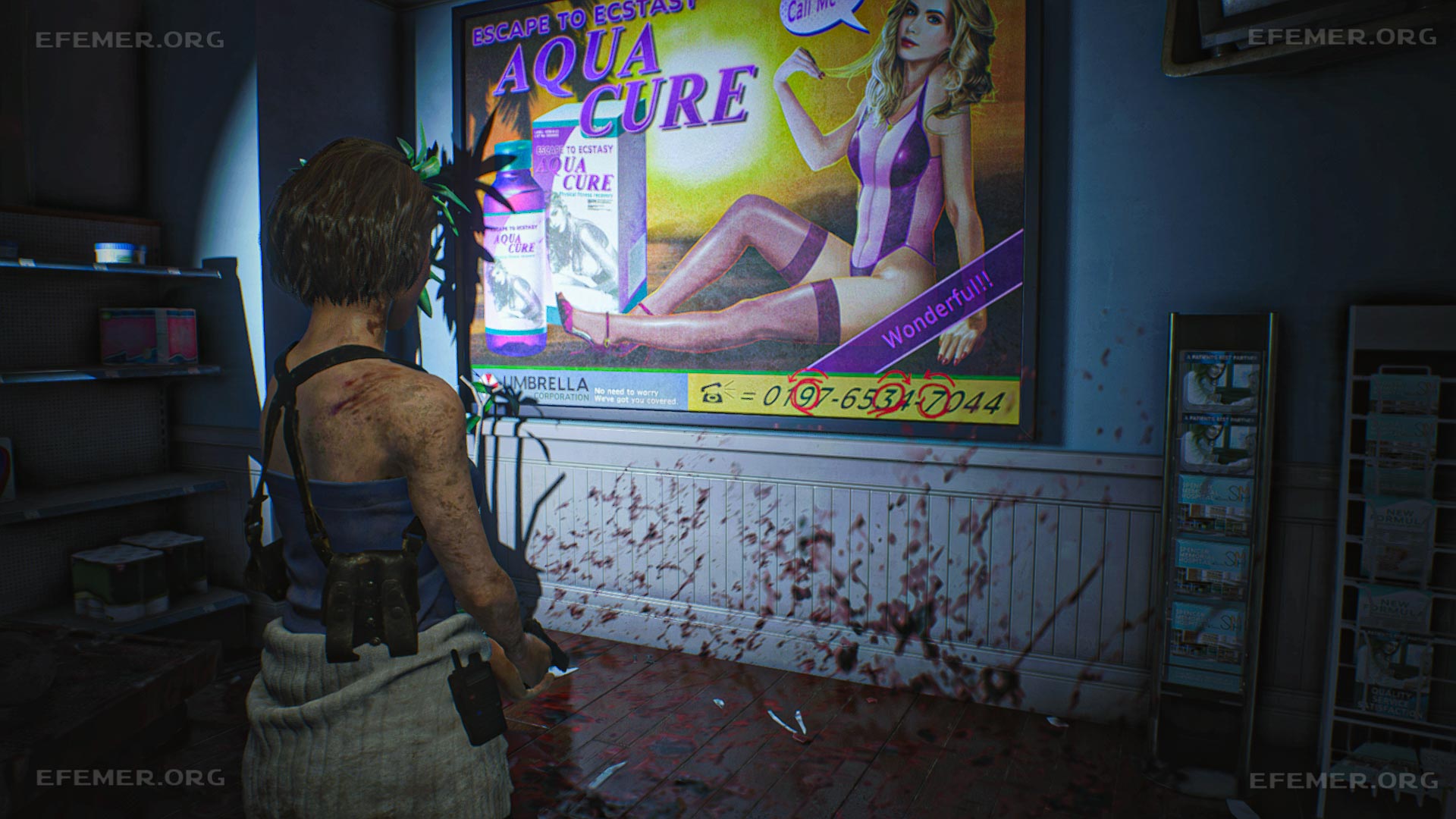 Плакат с кодом от сейфа №1, Resident Evil 3