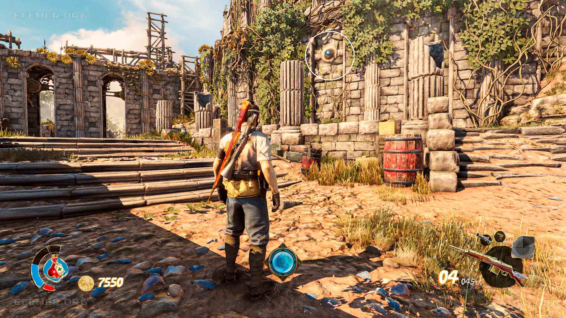 Одна из сфер, в которую нужно выстрелить, Strange Brigade