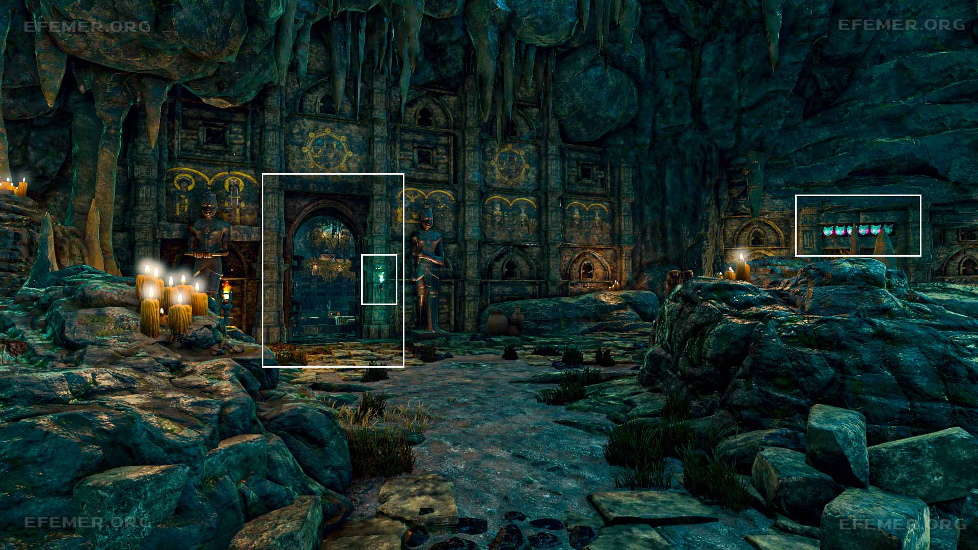 Скриншот прохода, ведущего в тайный зал, Strange Brigade